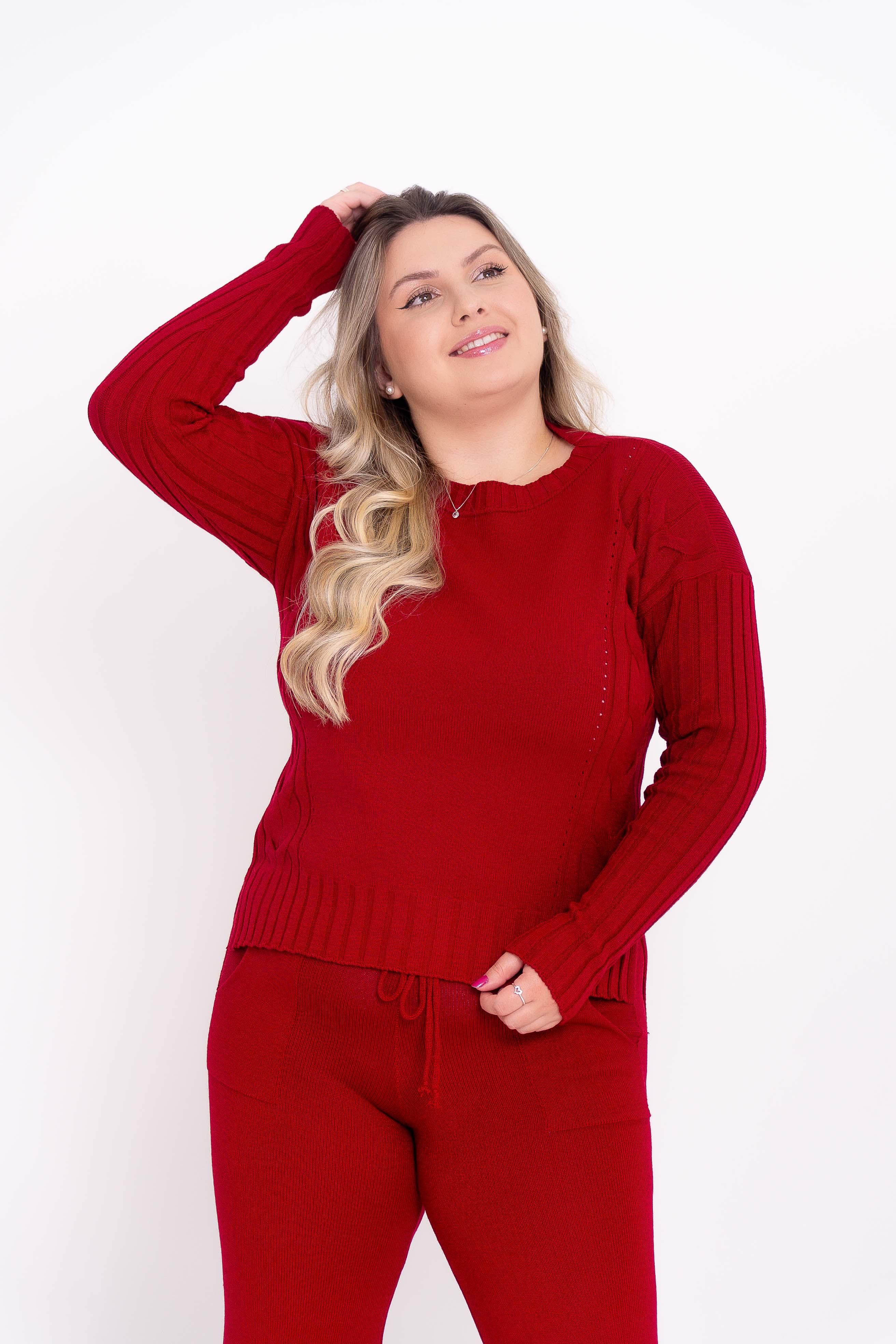 Conjunto Trançado em Tricot