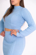 Conjunto Trançado Saia com Cropped