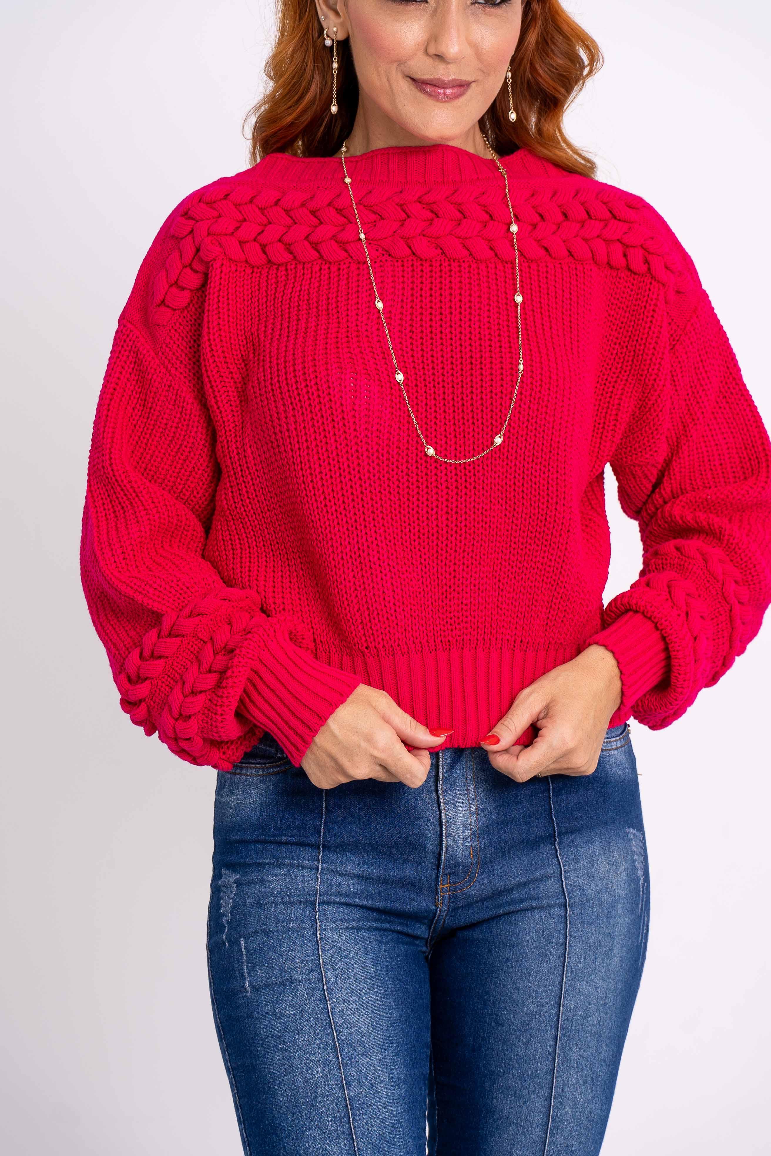 Blusa Tranças Na Gola