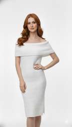 Vestido Ombro a Ombro com fenda