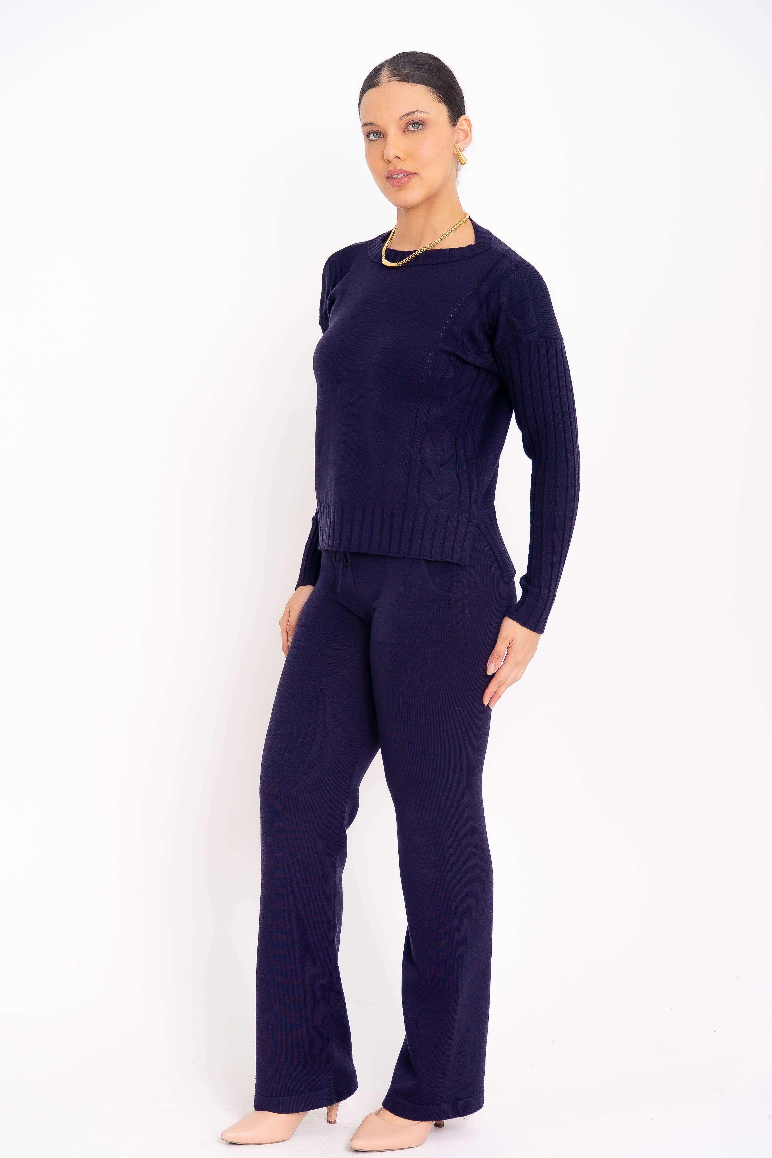 Conjunto Trançado em Tricot