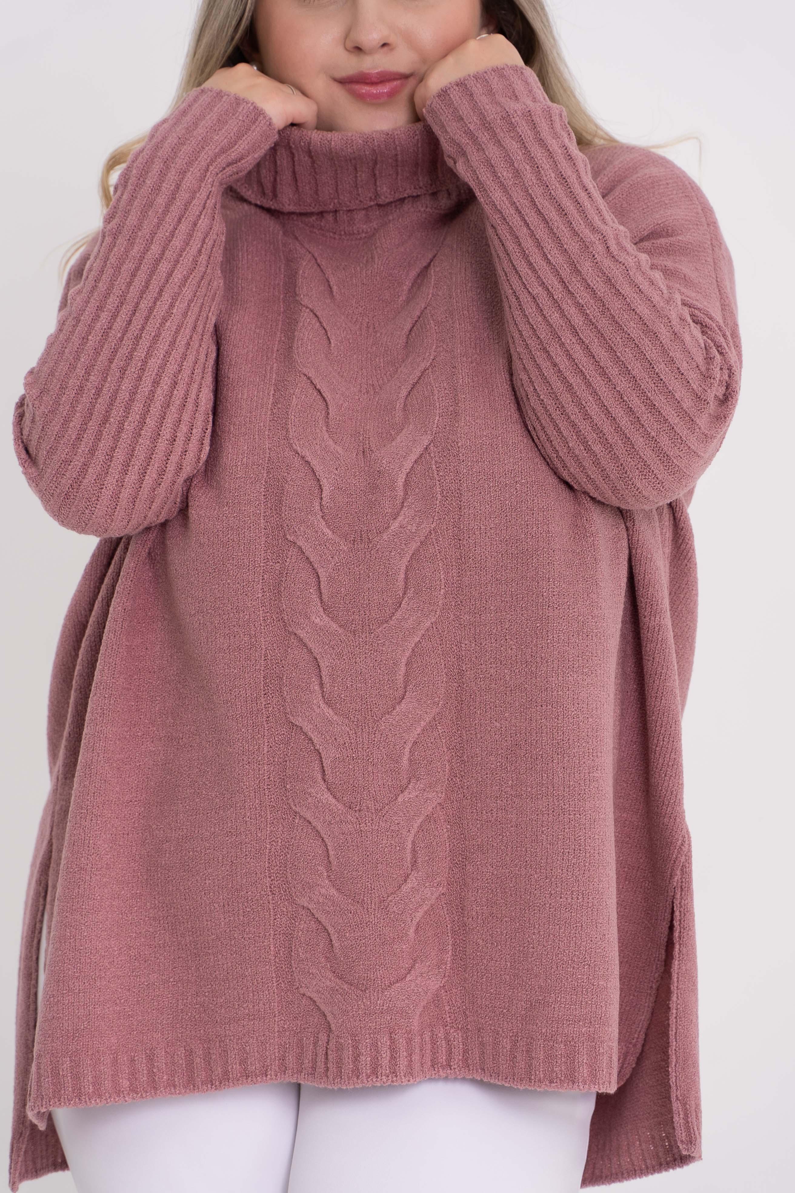 Poncho Mousse Trançado