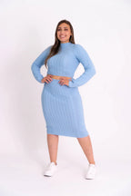 Conjunto Trançado Saia com Cropped