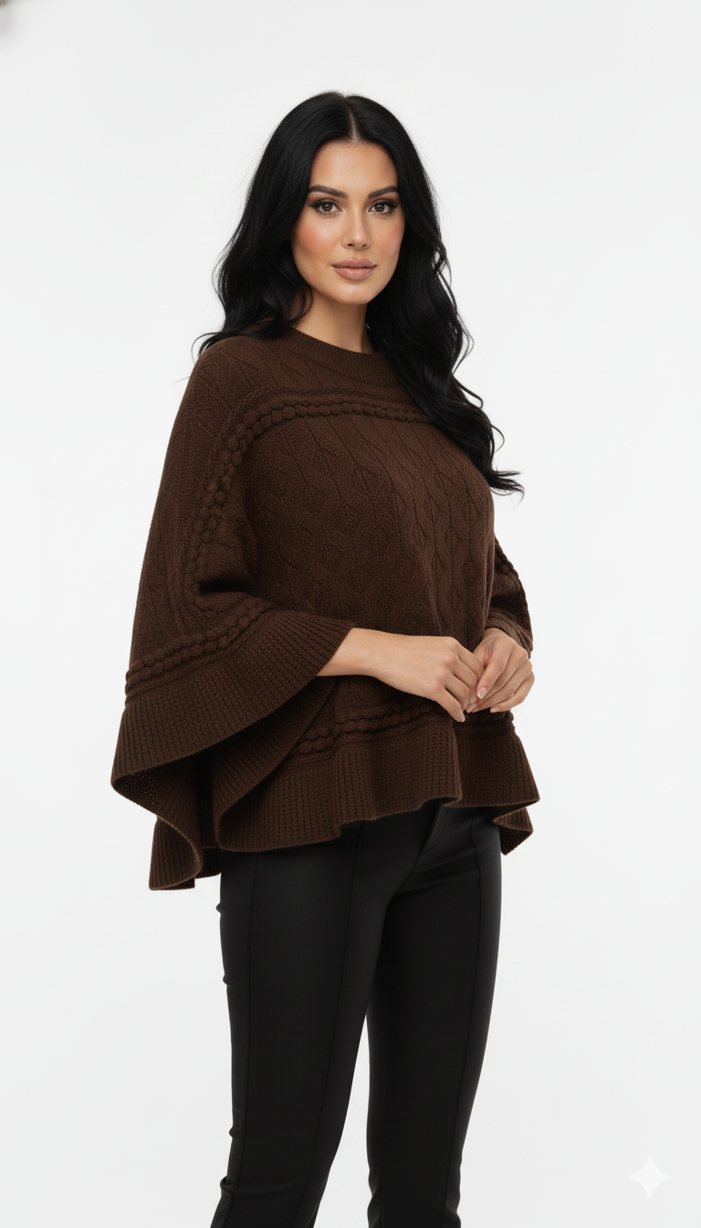 Poncho Trama Trançada