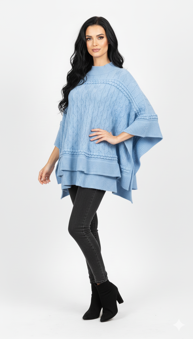 Poncho Trama Trançada