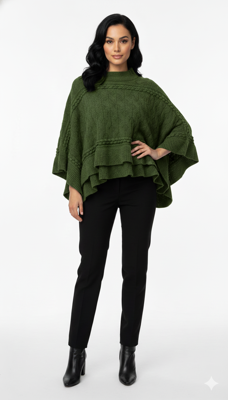 Poncho Trama Trançada