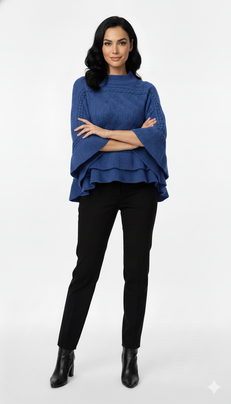 Poncho Trama Trançada