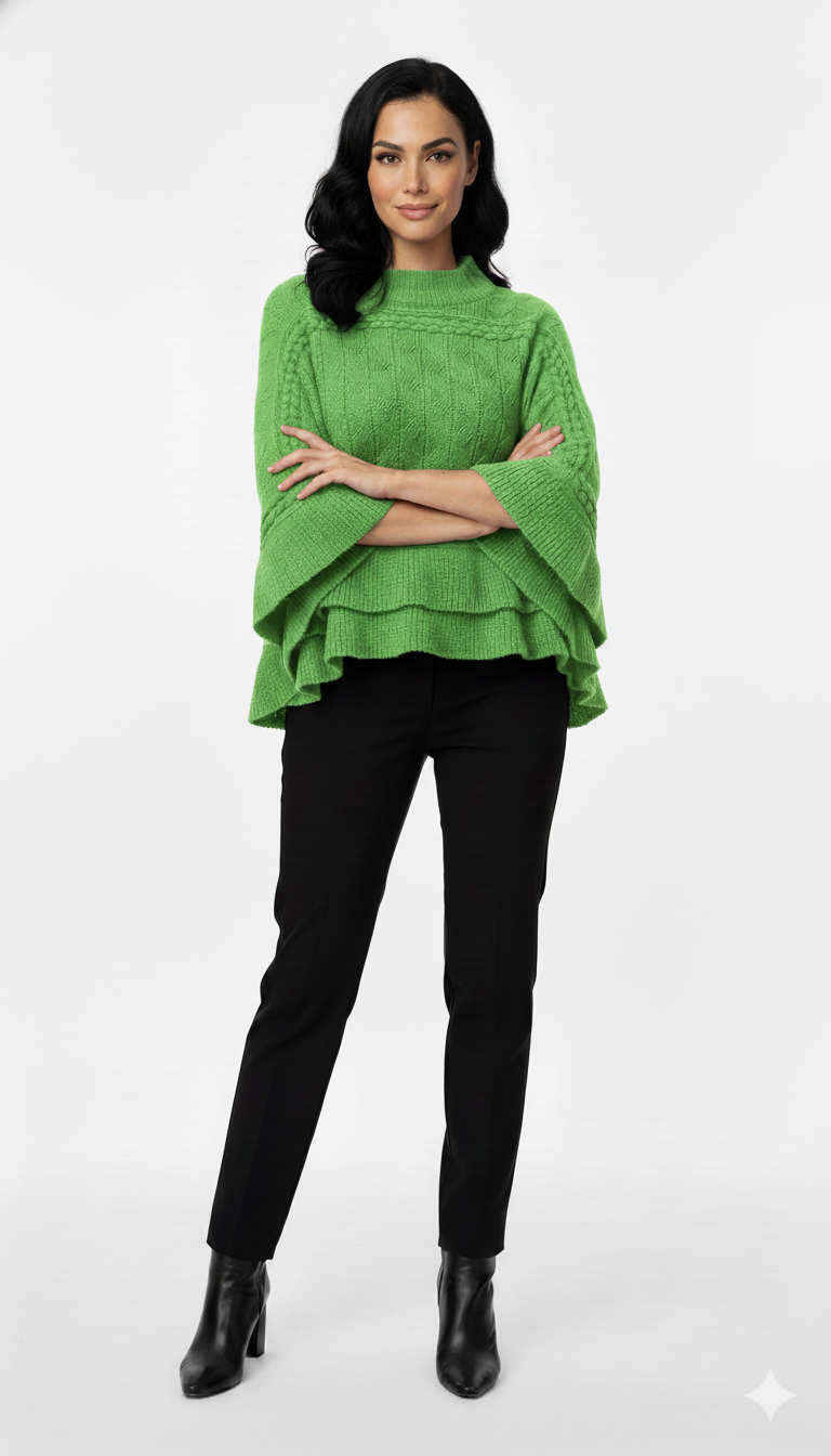 Poncho Trama Trançada