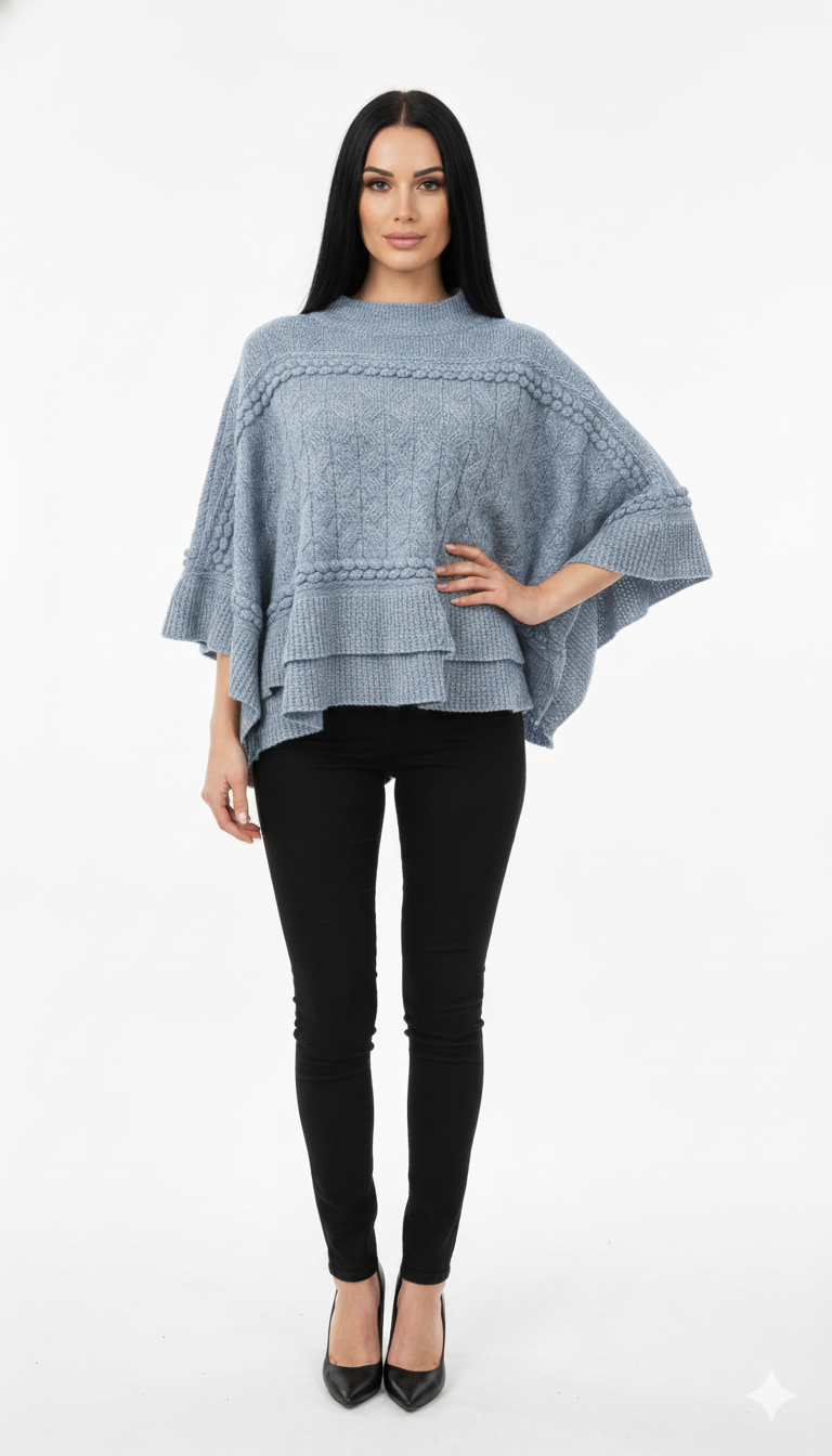 Poncho Trama Trançada