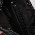 Bolsa Hobo Meia Lua em Couro Vegano Tecido Artesanal