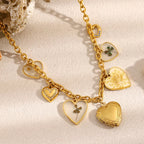 Colar Pingente Coração de Aço Inoxidável E.B.belle