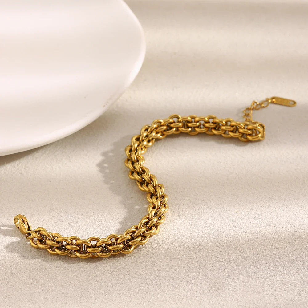 Pulseira de Aço Inoxidável Luxuosa Ebbelle