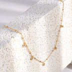 Colar Pingente Rhombus Zircão 18K Banhado a Ouro