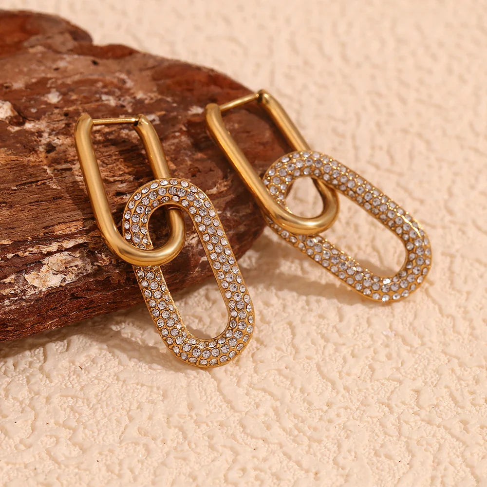 Brincos Luxuoso Banhado a Ouro