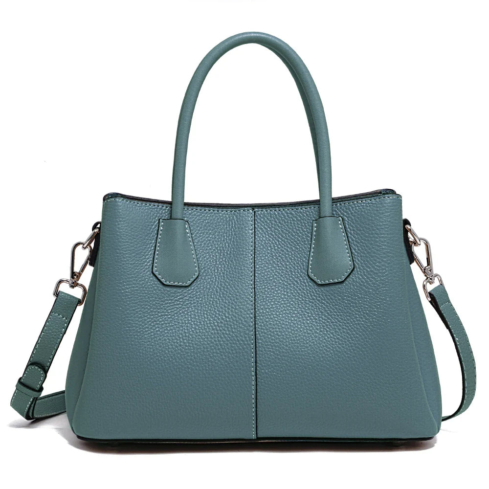 Bolsa de Couro Genuíno Zency Luxo Branco