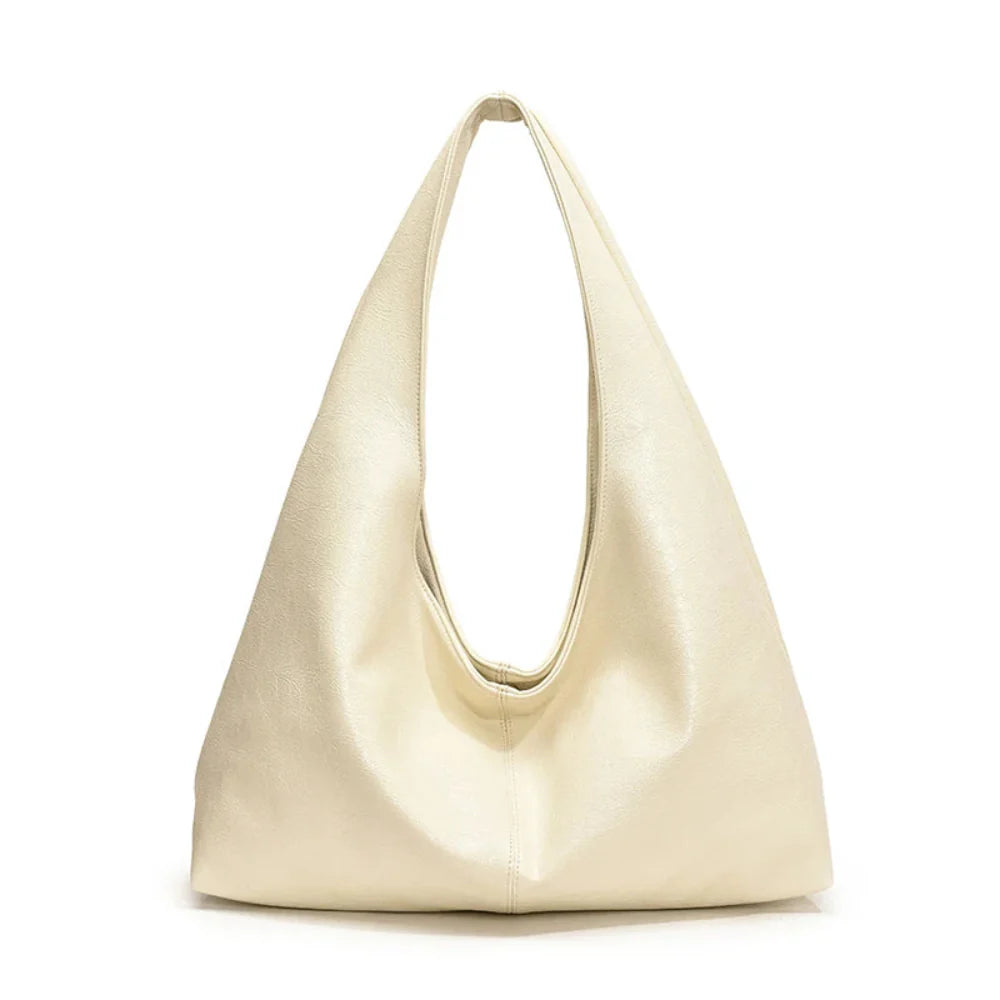 Bolsa Hobo de Couro Plutônio Elegante para Mulheres