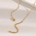 Colar Pingente Rhombus Zircão 18K Banhado a Ouro