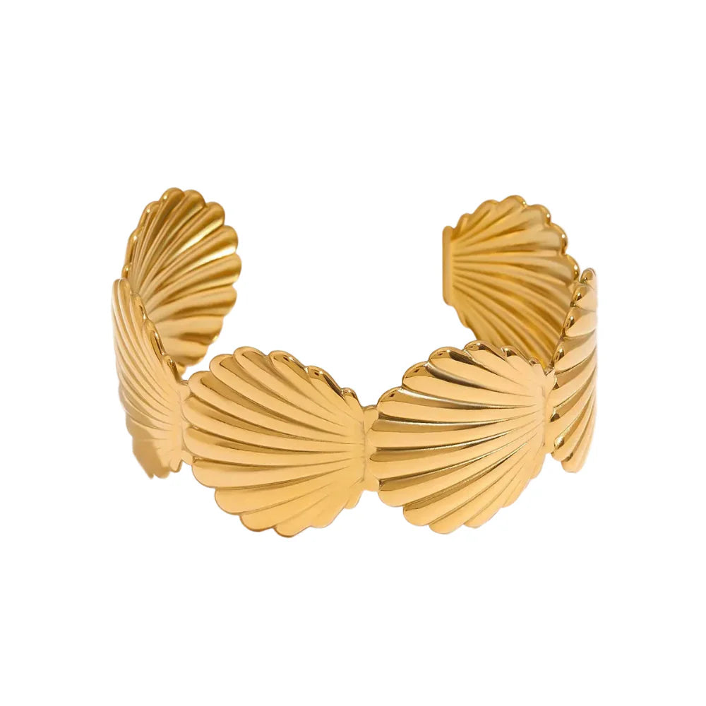 Pulseira Concha Dourada Uworld - Elegância Oceânica