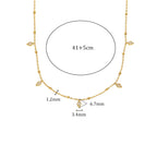 Colar Pingente Rhombus Zircão 18K Banhado a Ouro