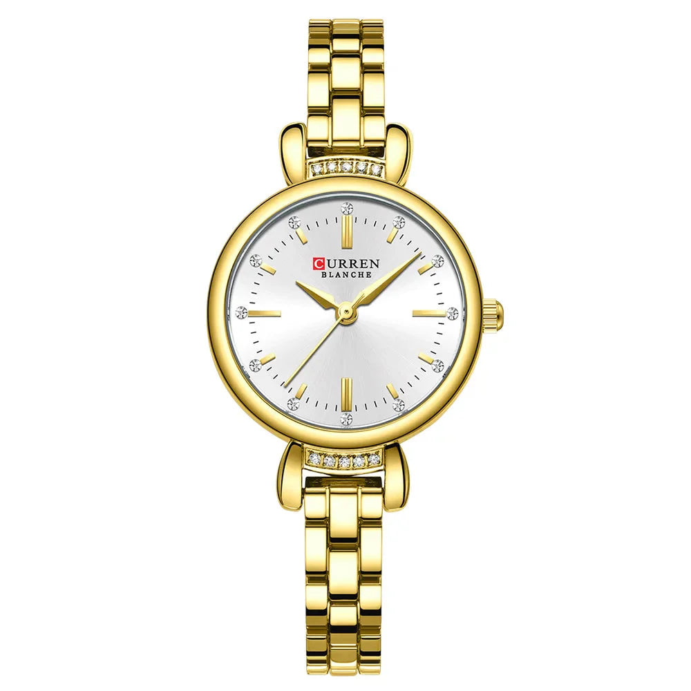 Relógio Feminino Curren Luxuoso com Strass Brilhante