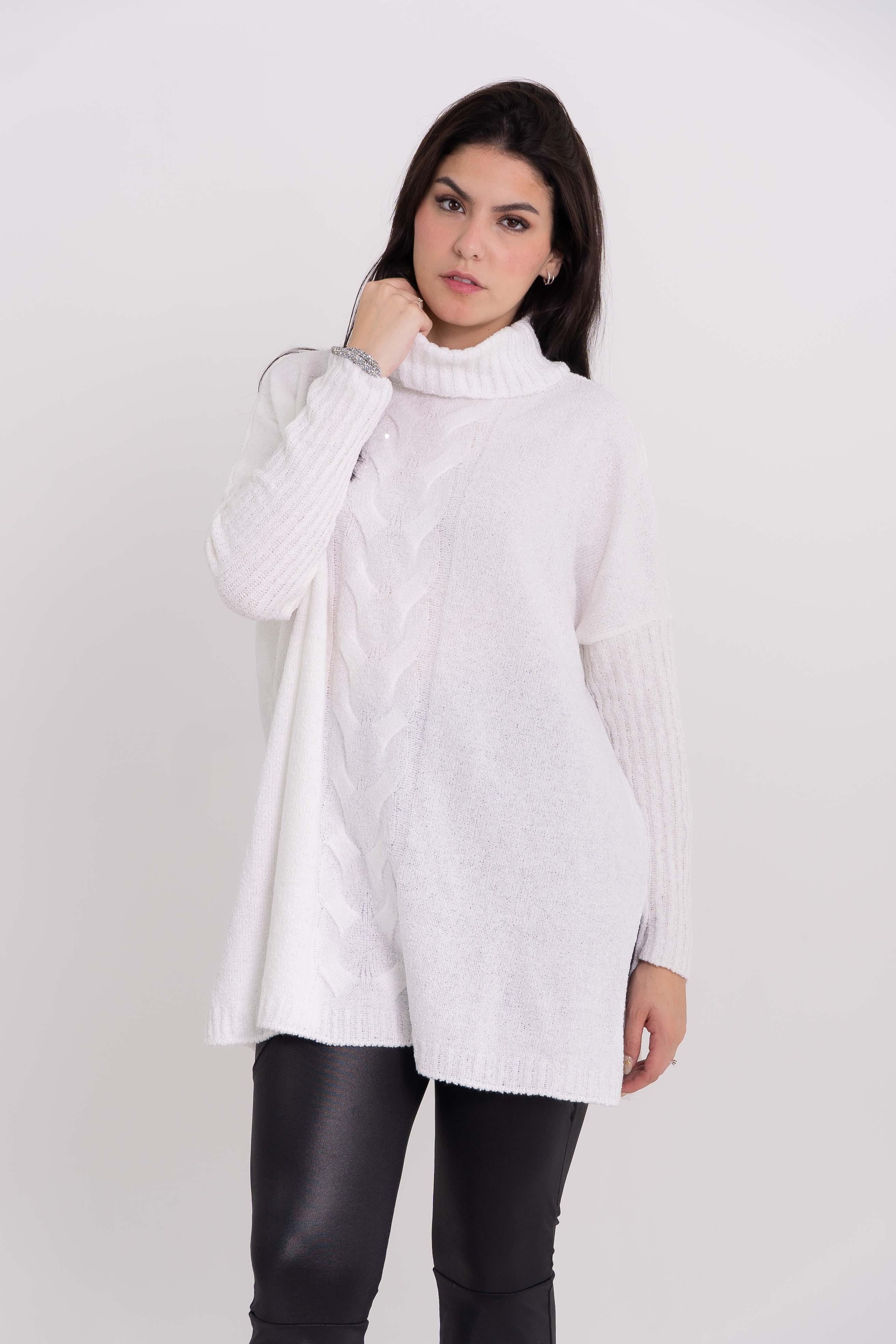 Poncho Mousse Trançado